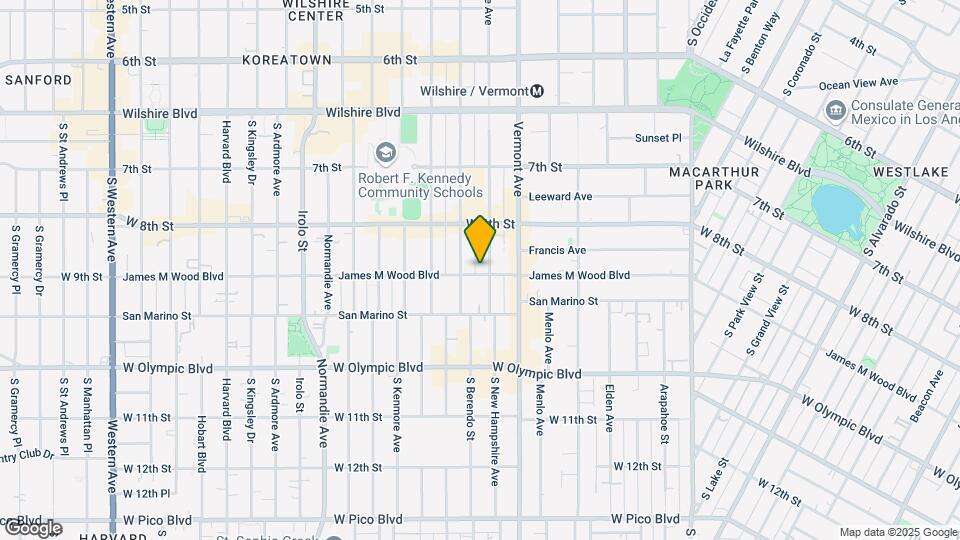 2951 James M Wood Blvd Mapa y Detalles de la Ubicación