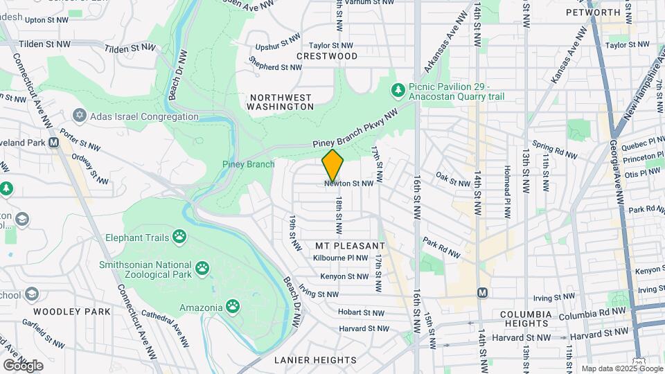 1808 Newton St NW Map and Location Details