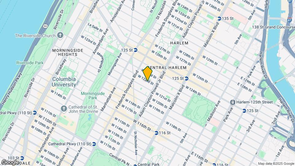 222 W 122nd St Map and Location Details