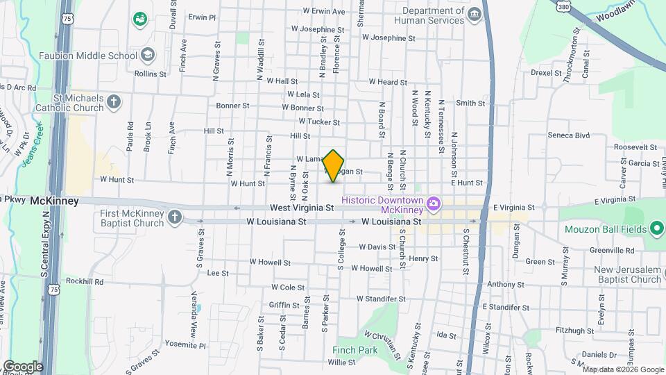 607 W Hunt St Map and Location Details