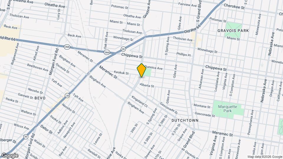 3916 Gustine Ave Map and Location Details