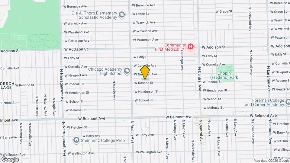 5910 W Roscoe St Map and Location Details