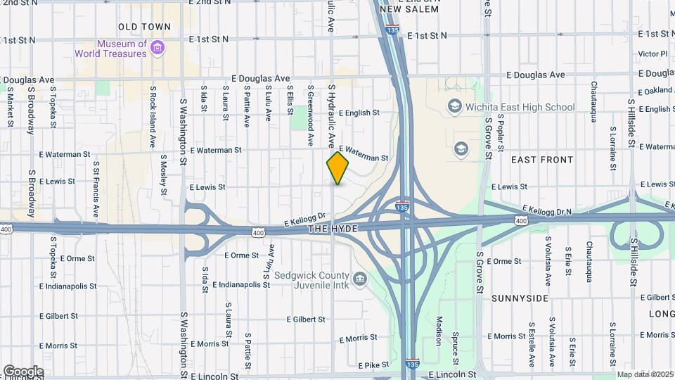 400 S Hydraulic St Map and Location Details