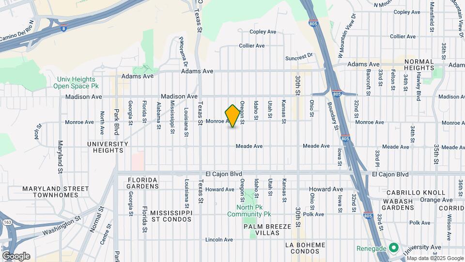 4461 Hamilton St Map and Location Details
