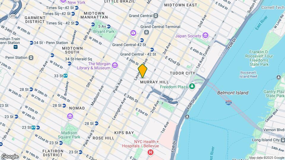 151 E 37th St Map and Location Details