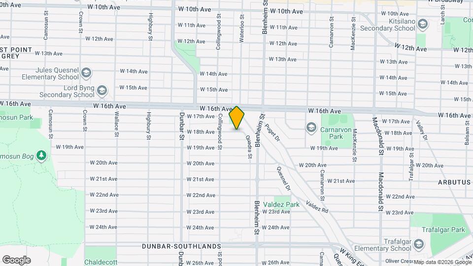 3400 W 18th Ave Map and Location Details