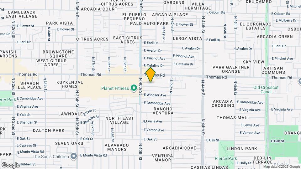 4028 E Edgemont Ave Mapa y Detalles de la Ubicación