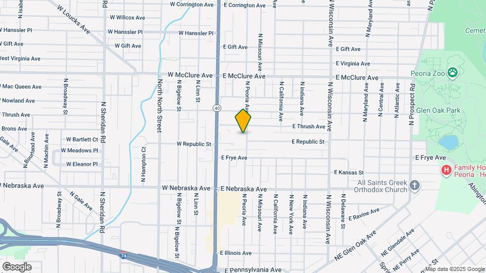 2131 N Peoria Ave Map and Location Details