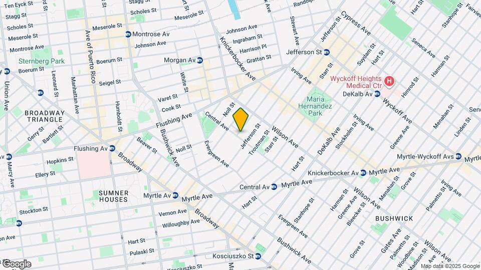 CENTRAL AVENUE / Spacious Bushwick 2 Bed 1 Map and Location Details