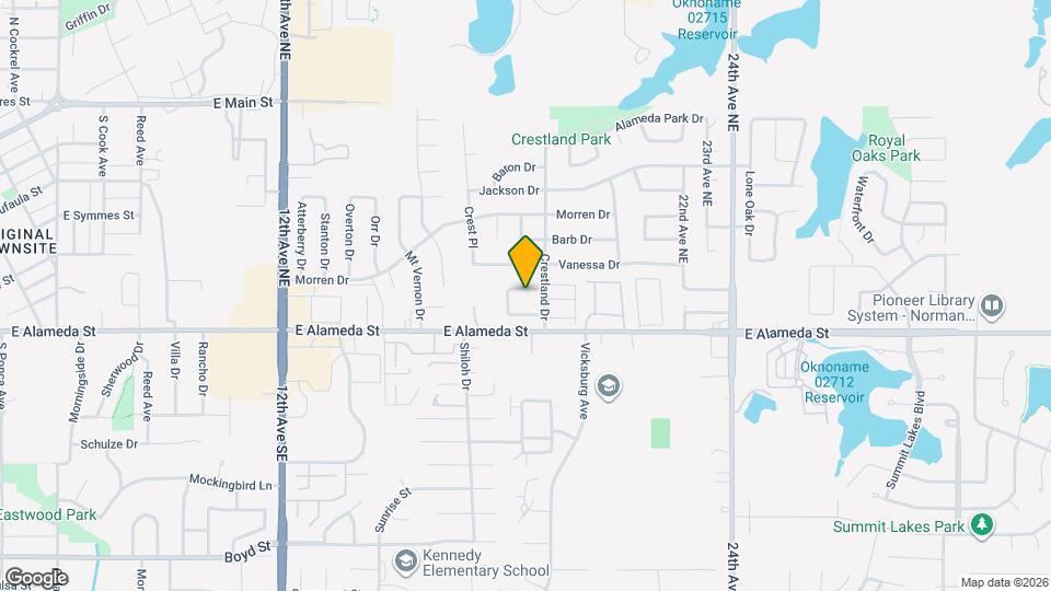 1800 Hillcrest Dr Map and Location Details