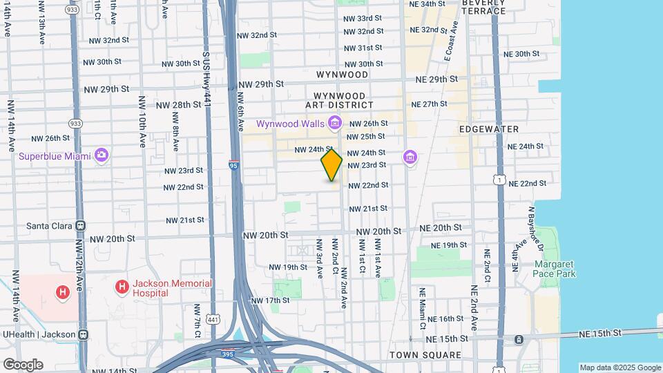 225 NW 22nd St Map and Location Details