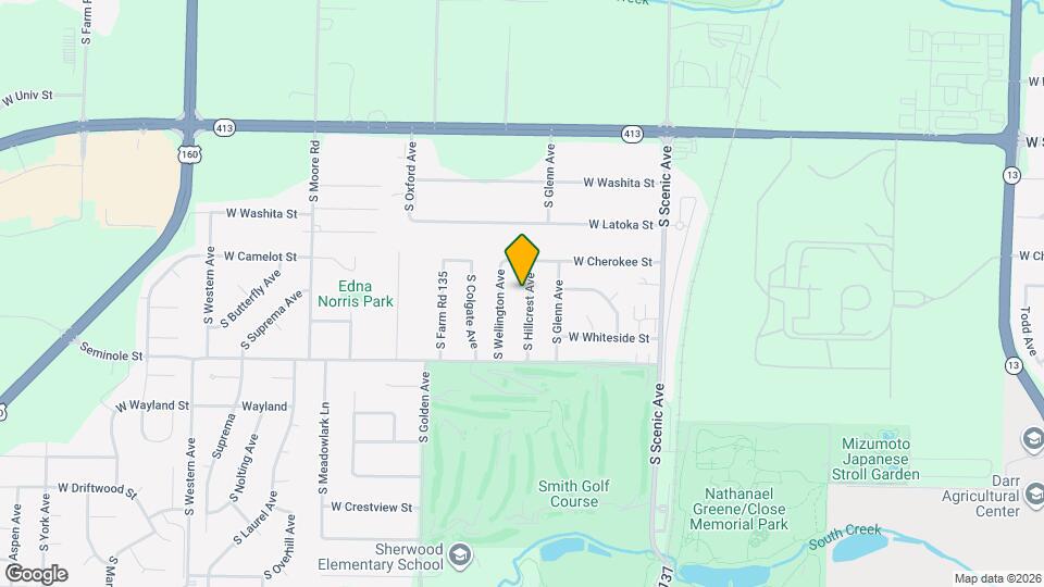 2053 S Hillcrest Ave Map and Location Details