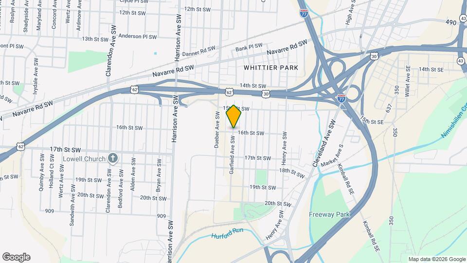 1548 Garfield Ave SW, Unit Downstairs Map and Location Details