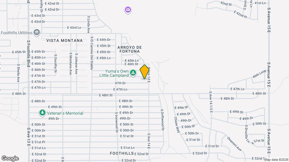 13872 E 47th Dr Map and Location Details
