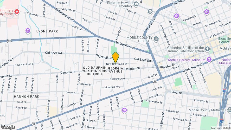 1157 New St Francis St Map and Location Details