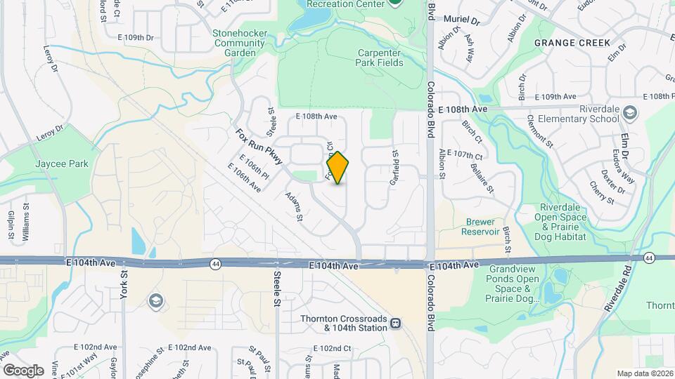 3428 E 106th Ct Mapa y Detalles de la Ubicación