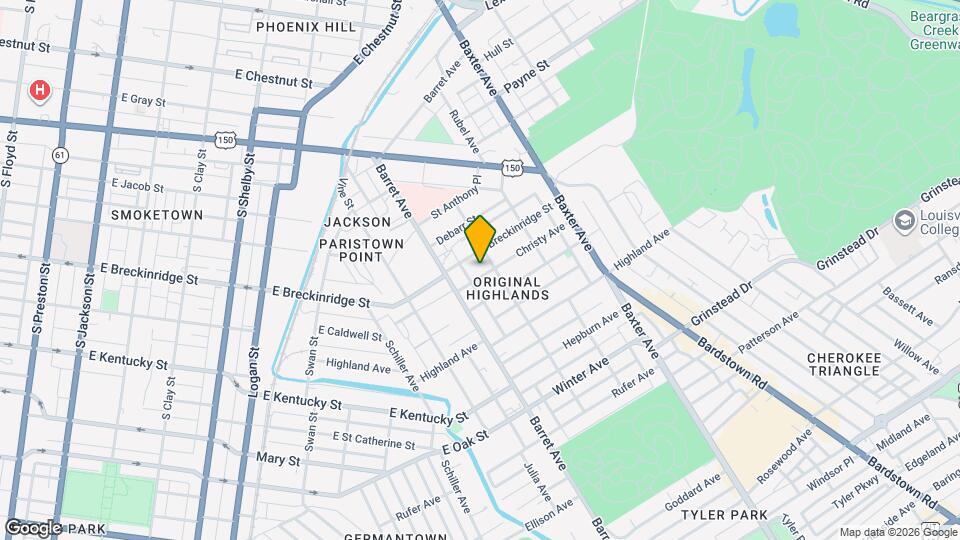 1327 Christy Ave Mapa y Detalles de la Ubicación