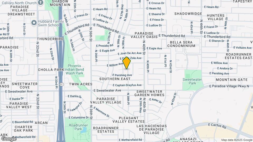 13234 N 38th Pl Map and Location Details