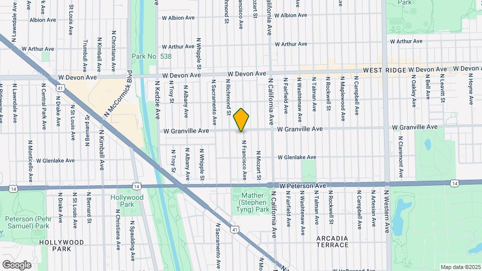 6150 N Francisco Ave Map and Location Details