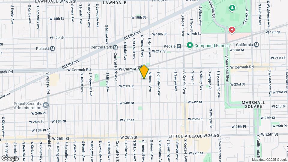 2243 S Trumbull Ave Map and Location Details