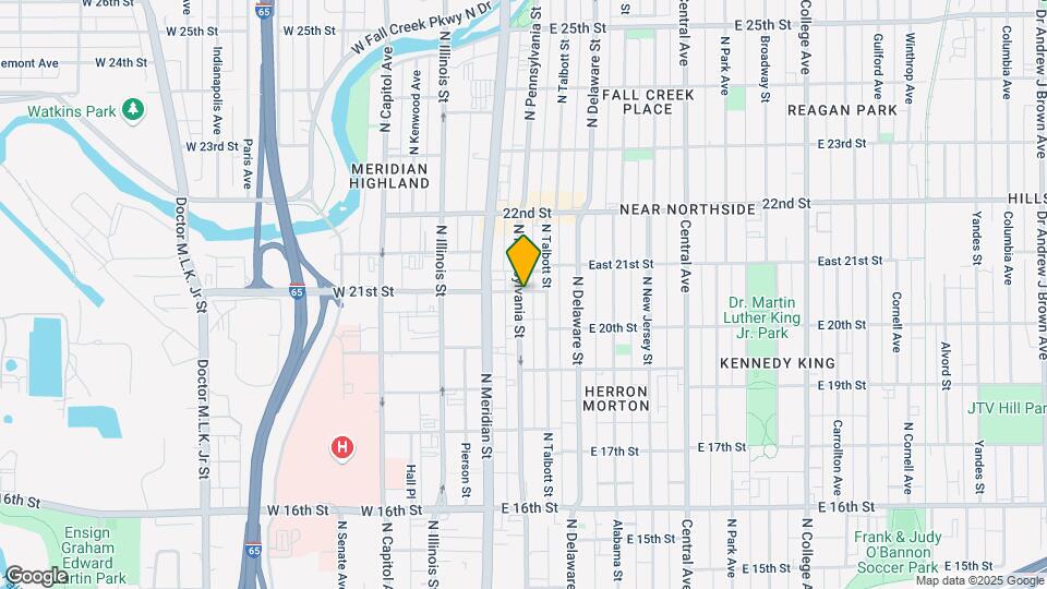 2035 N Pennsylvania St Map and Location Details