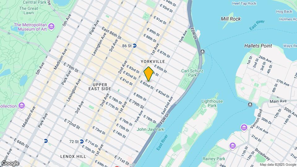 425 E 82nd St Mapa y Detalles de la Ubicación