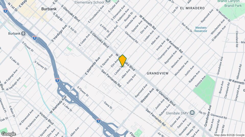 1056 Linden Ave, Unit Unit B Map and Location Details