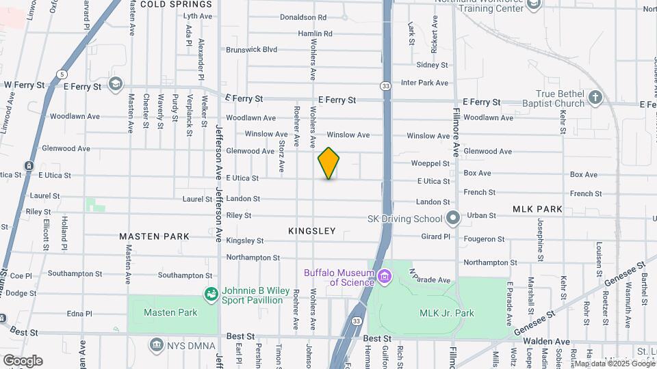 503 E Utica St Map and Location Details