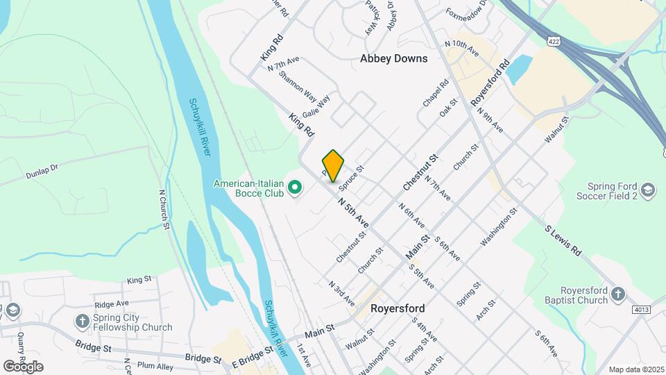 410 N 5th Ave Map and Location Details