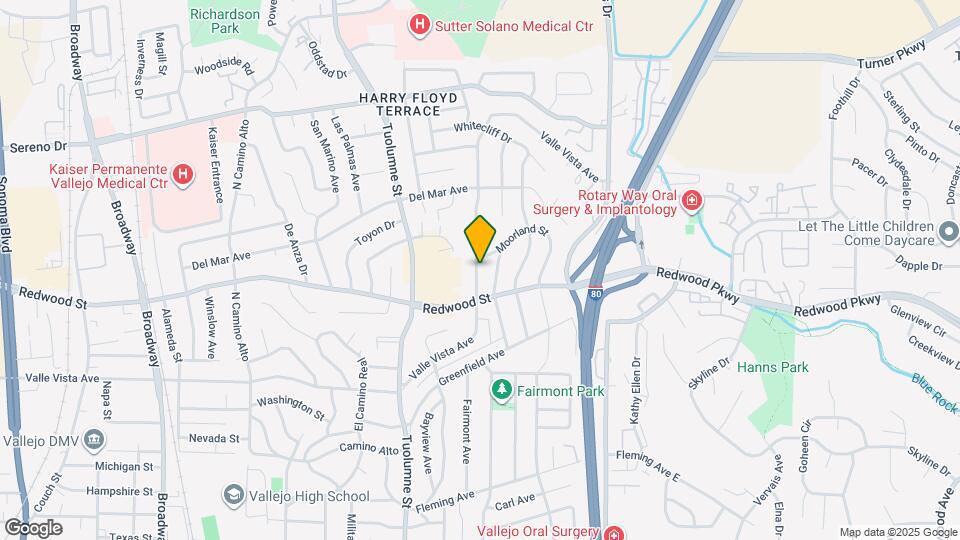 1047 Valle Vista Ave Map and Location Details