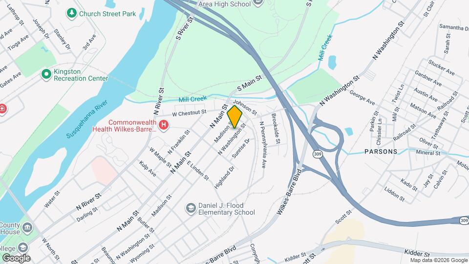 746 N Washington St Map and Location Details