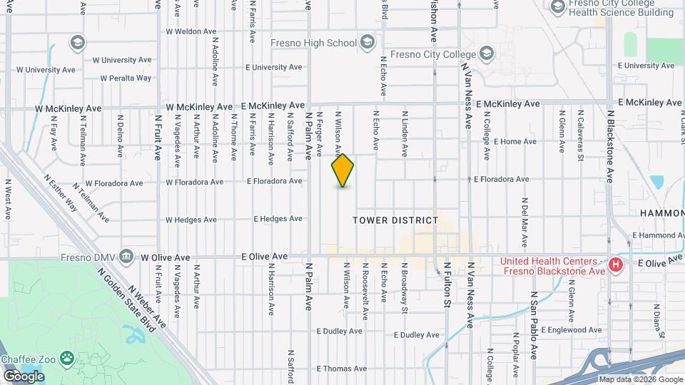 1364 N Wilson Ave Map and Location Details