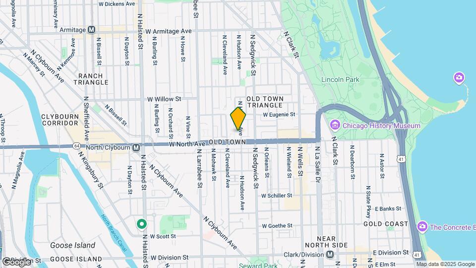 1616-1638 N Hudson Ave Map and Location Details