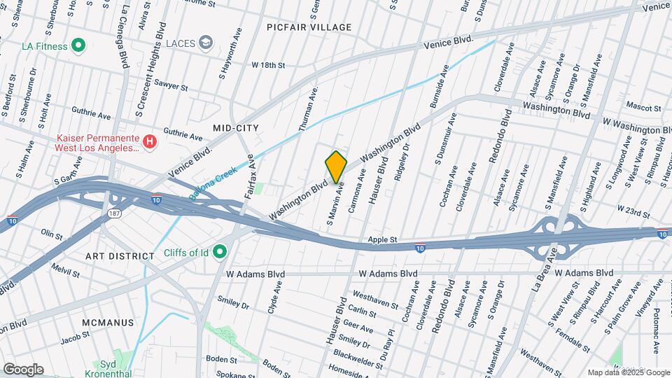 2227 S Marvin Ave Mapa y Detalles de la Ubicación