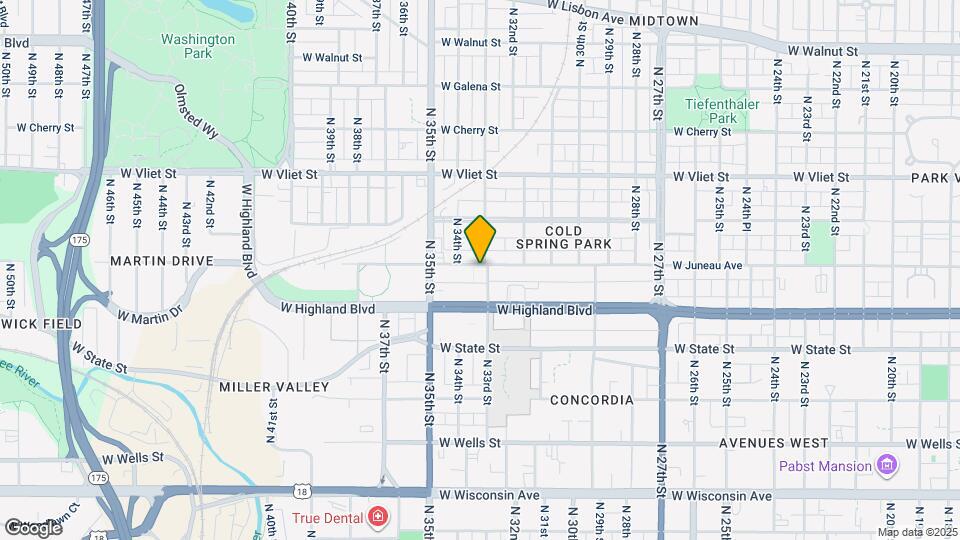3303 W Juneau Ave Map and Location Details
