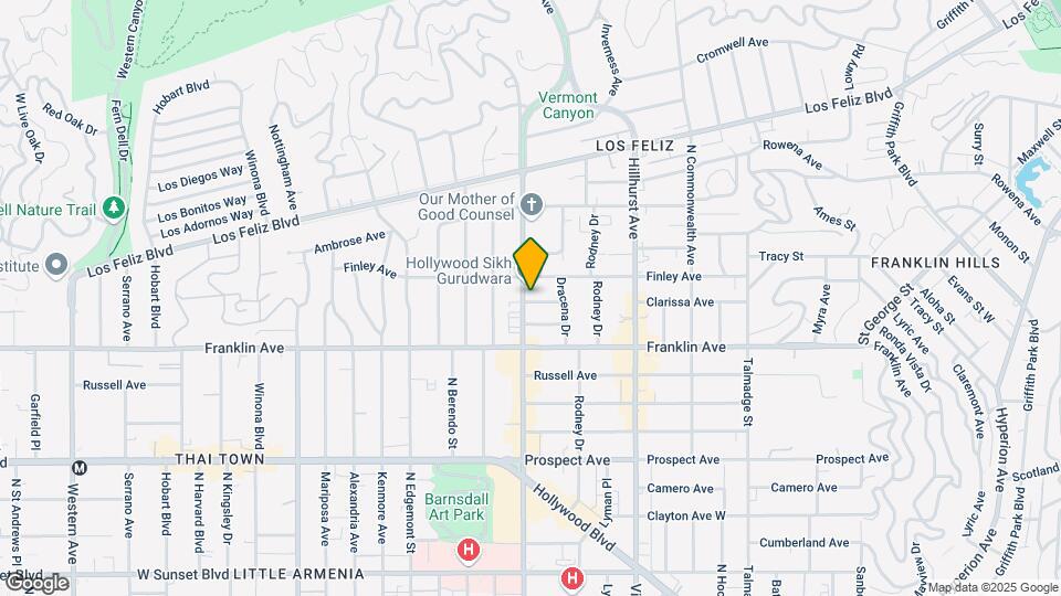 1956 N Vermont Ave Map and Location Details