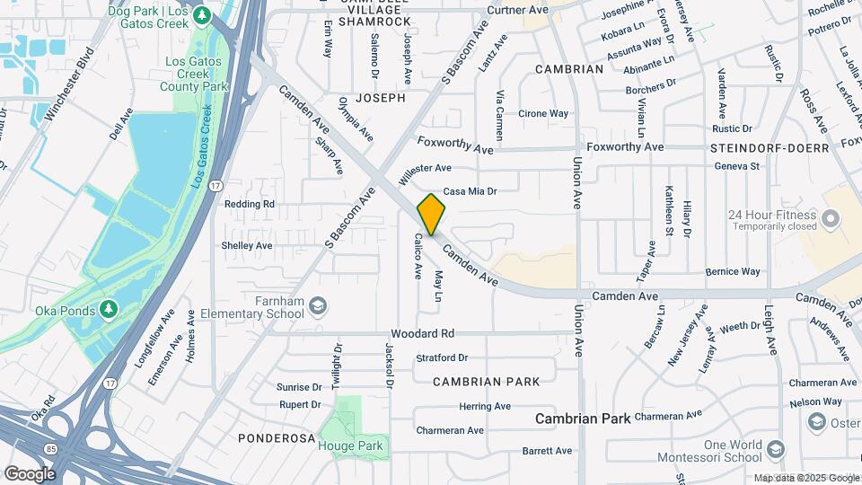 2180 Camden Ave Map and Location Details