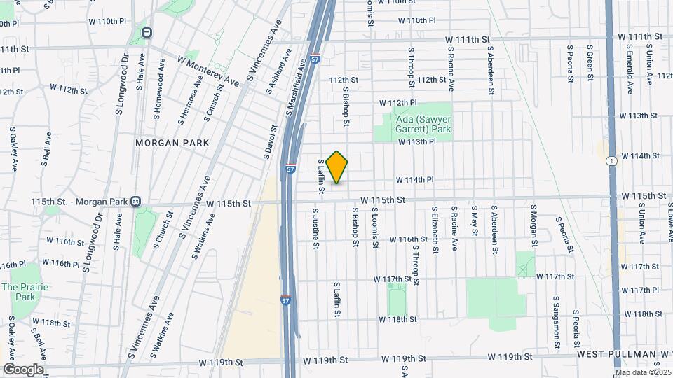 1461 W 114th Pl Map and Location Details