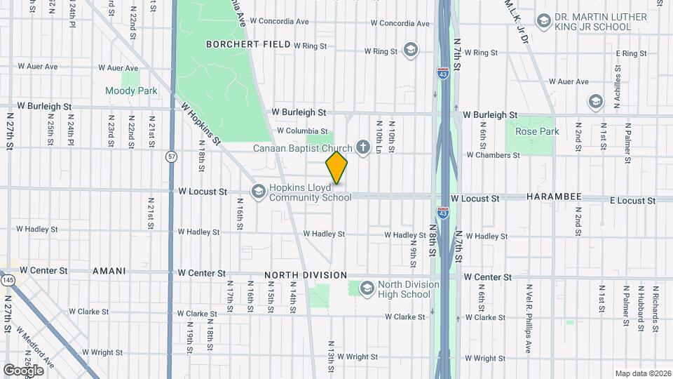 1218 W Locust St Map and Location Details