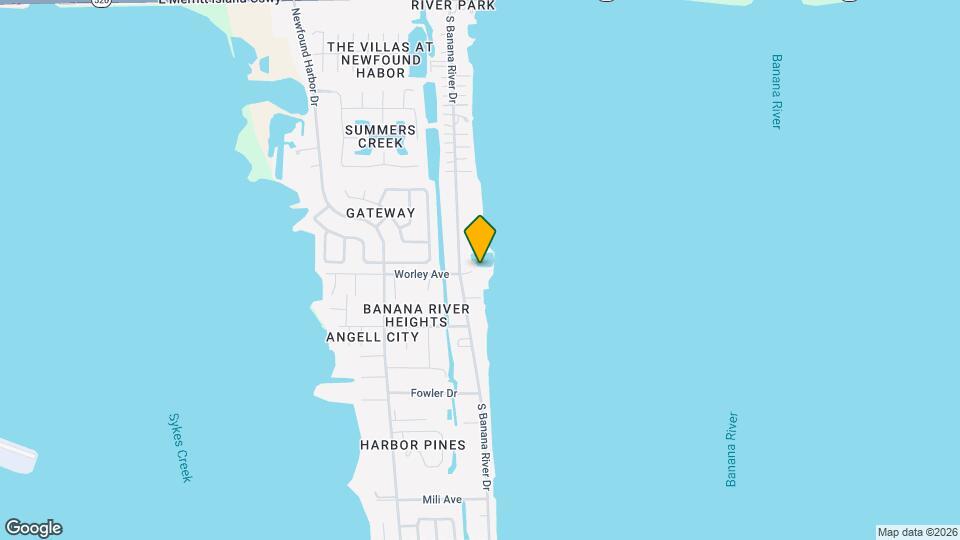 590 S Banana River Dr, Unit 303 Map and Location Details