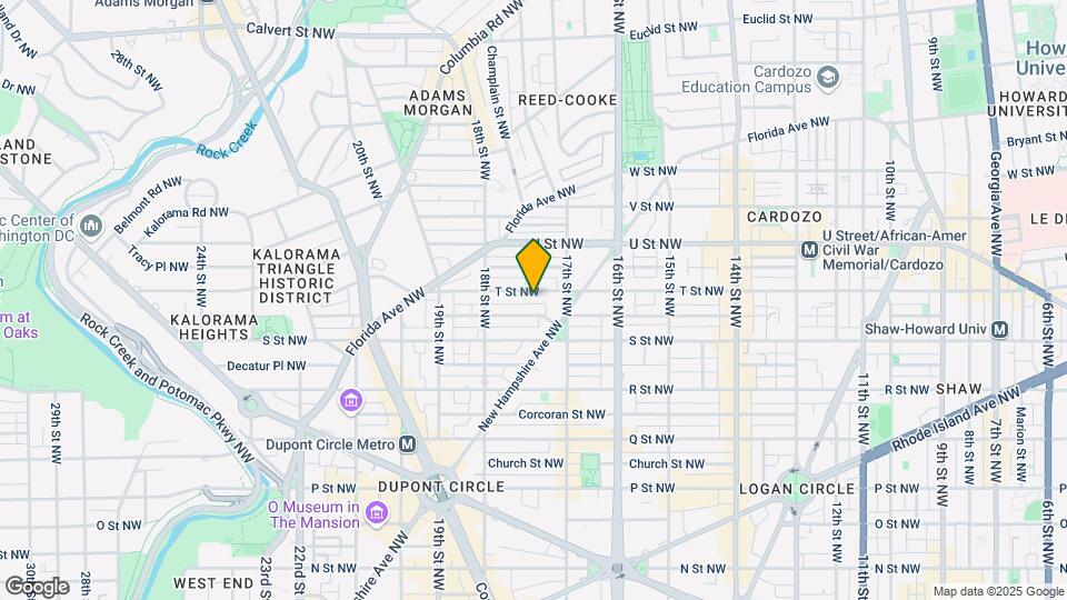 1736 T St NW Mapa y Detalles de la Ubicación
