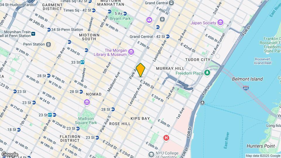 127 E 34th St Map and Location Details