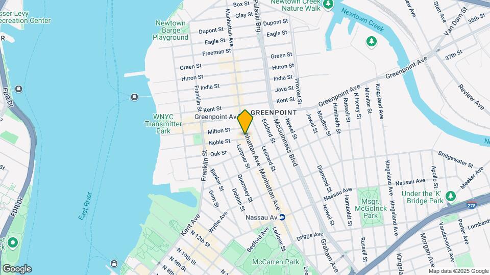 845 Manhattan Ave Map and Location Details