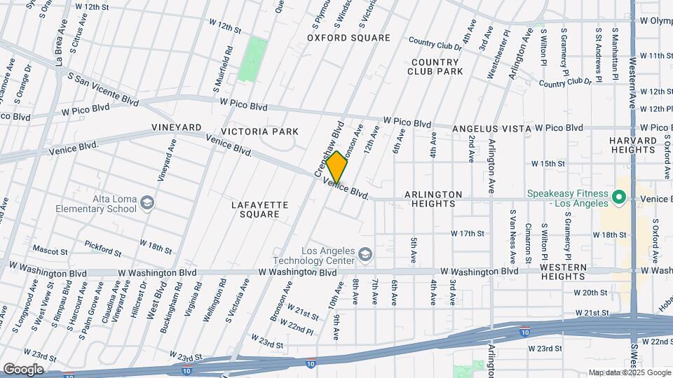 1604 S Bronson Ave Mapa y Detalles de la Ubicación