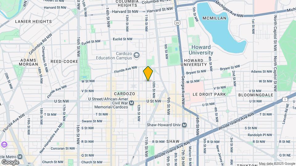 1024 W St NW Map and Location Details