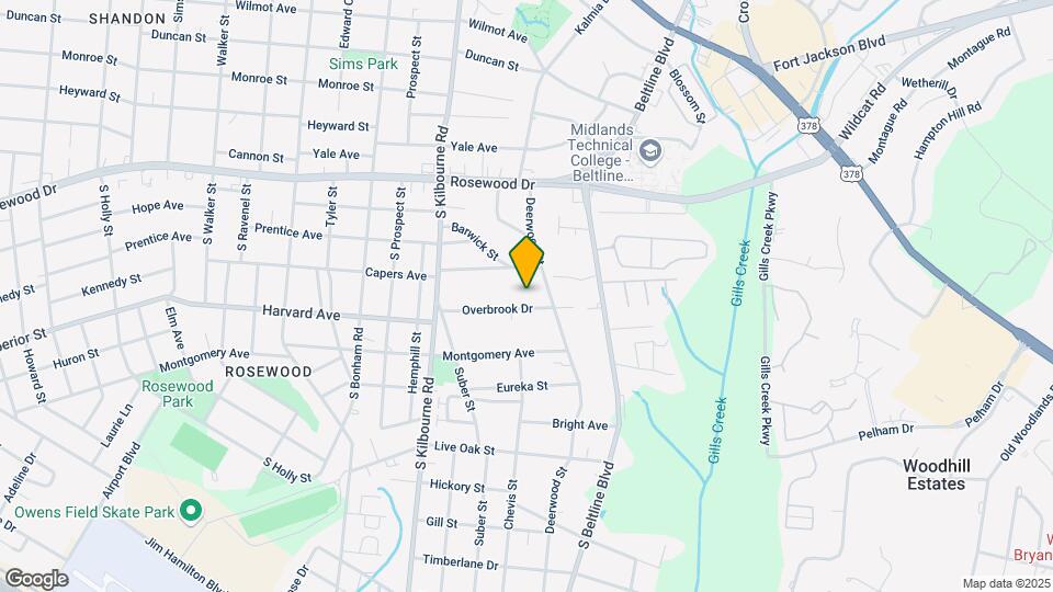 3921 Overbrook Dr Map and Location Details