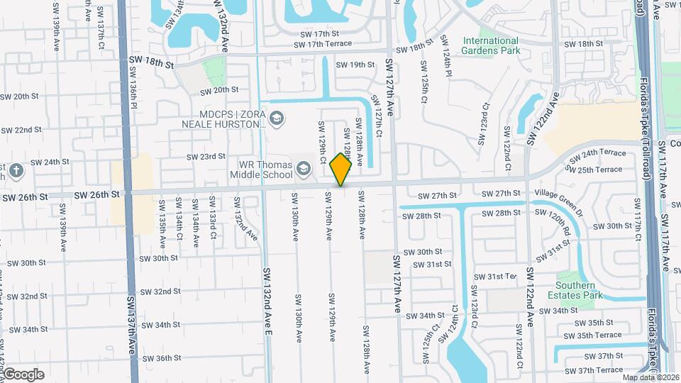 2600 SW 128th Ct Map and Location Details