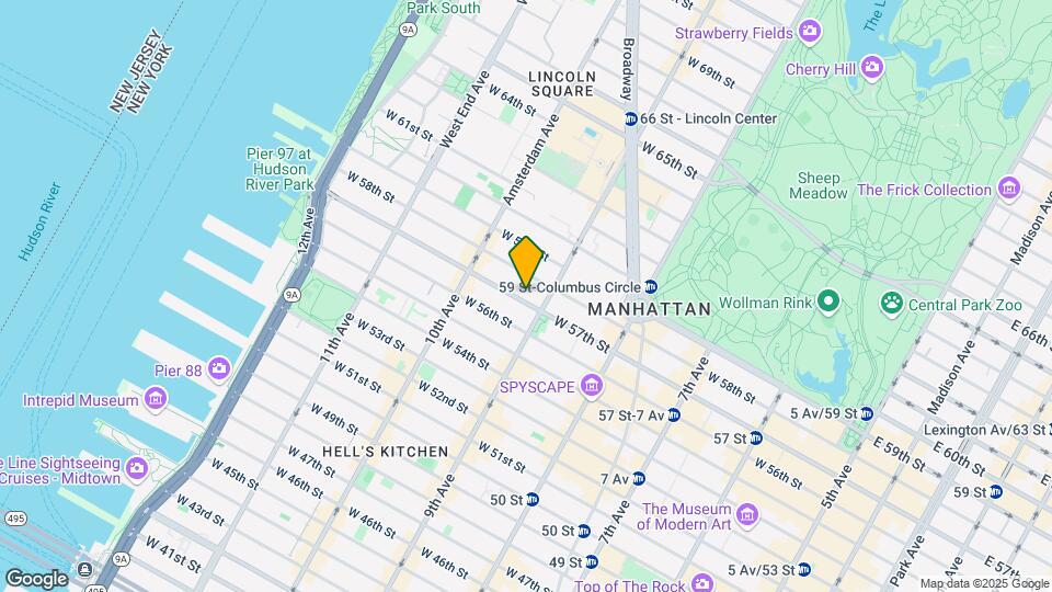 415 W 57th St Map and Location Details