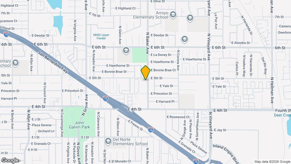 1251 N Baker Ave Map and Location Details