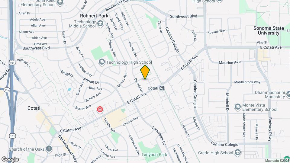 941 E Cotati Ave Map and Location Details